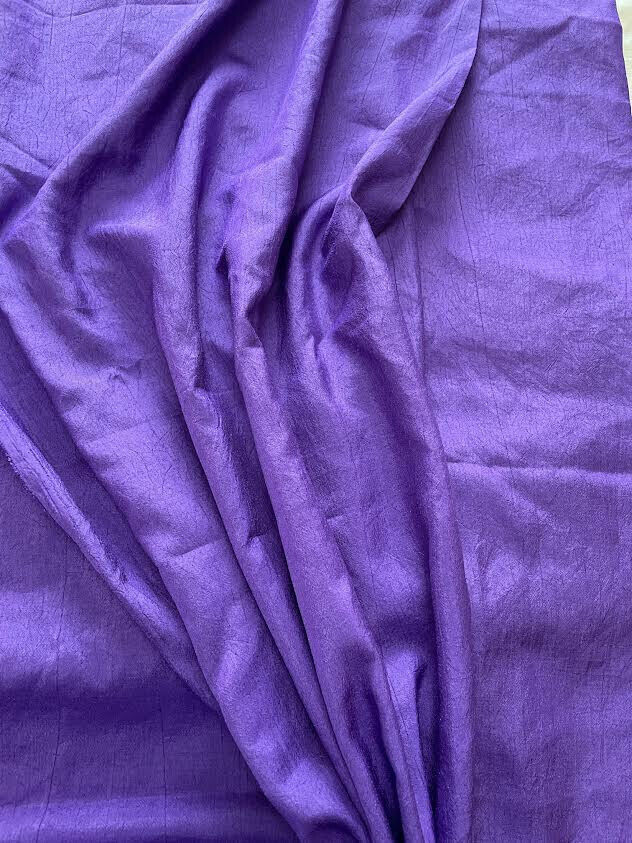 Purple Crinkle Silky Fabric Synthetic 44\