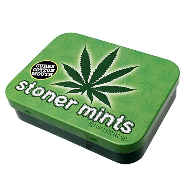 Boston America - Mints Tin -STONER MINTS (Cures Cotton Mouth) Novelty Candy Joke