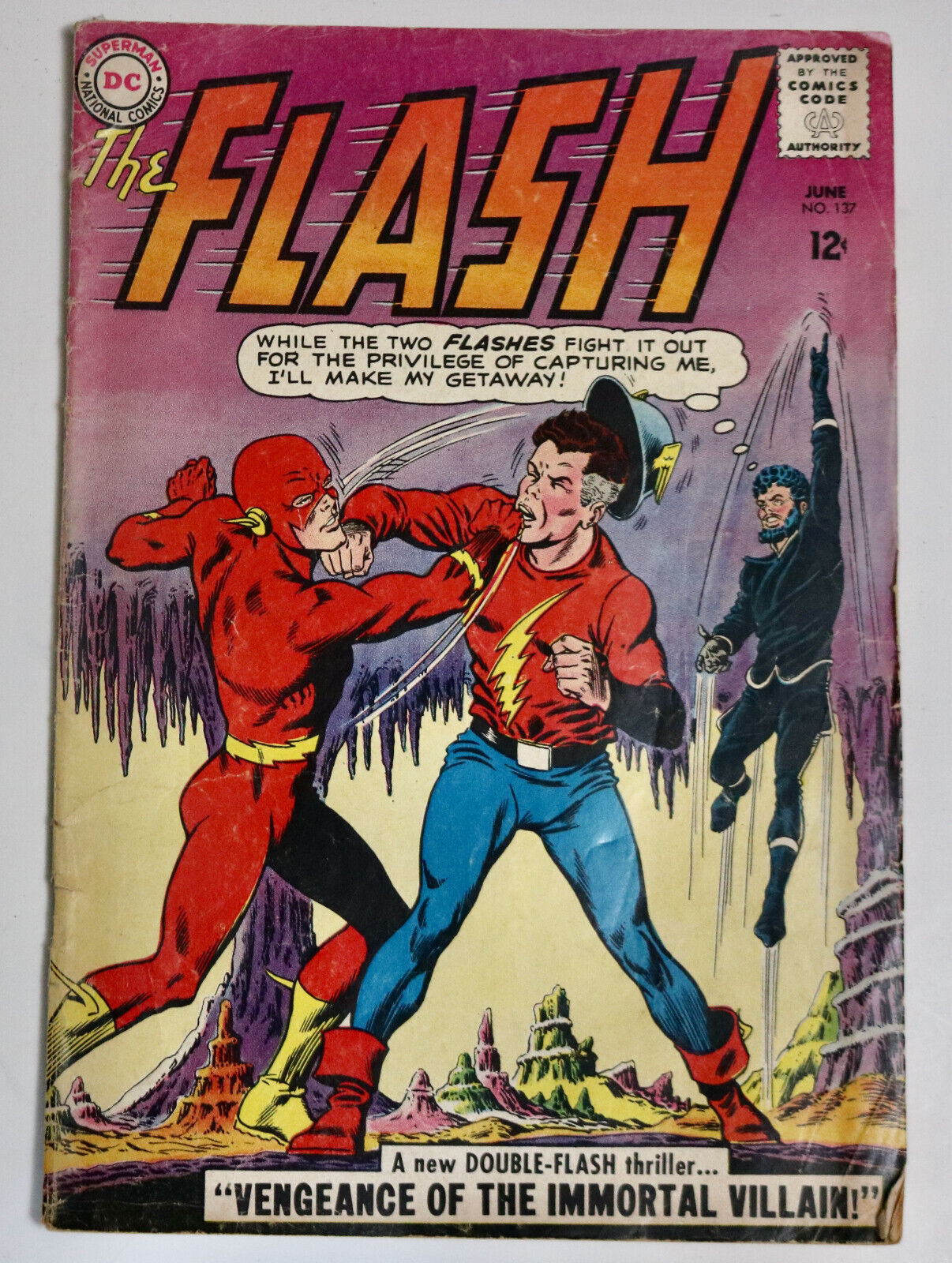 THE FLASH comic book DC NO.137 June 1963 National