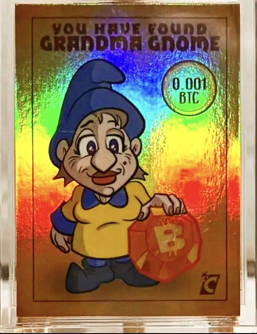 Cardsmiths Currency Bob Ross Crypto Redemption .001 Btc Cardsmiths Gnome Grandma