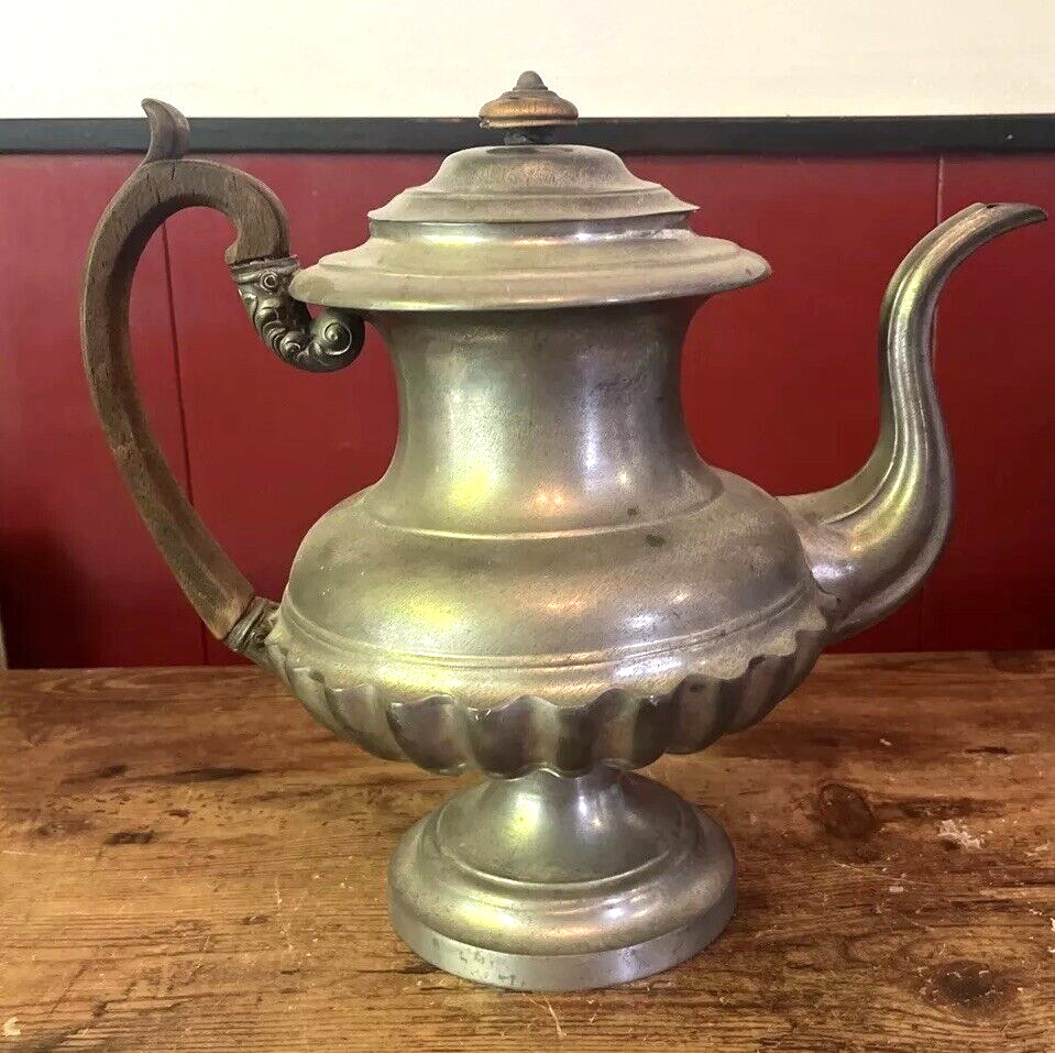 James Dixon & Son Vintage Antique Tea Kettle Pewter 11x12