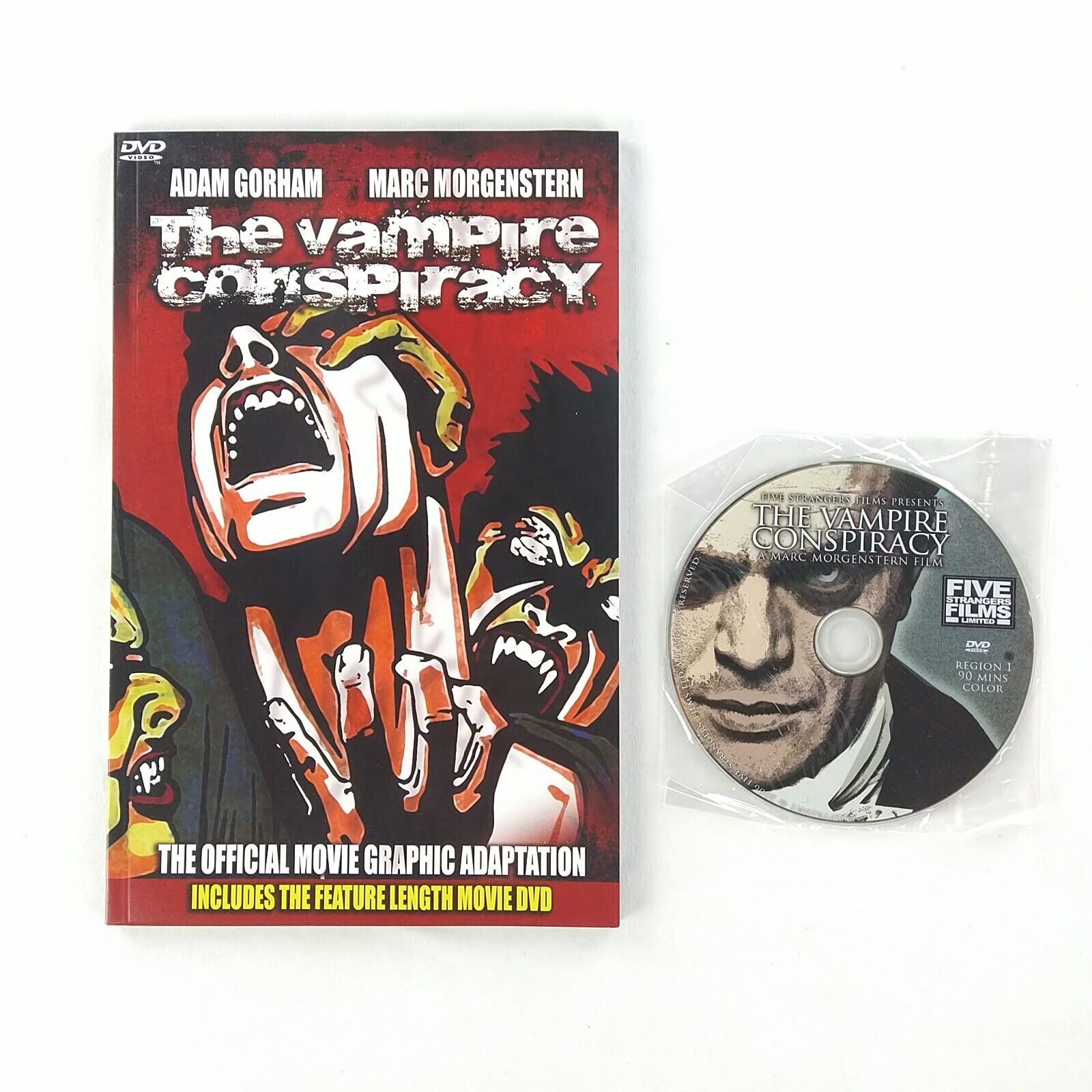 The Vampire Conspiracy Rare Signed TPB Graphic Novel w/ DVD 2009 Five Strangers