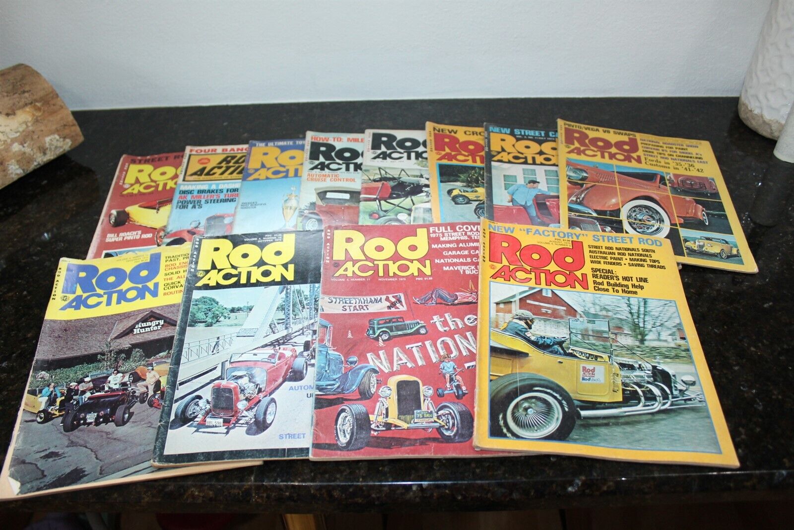 Vintage 1974-75 Rod Action Magazines Lot of 12 