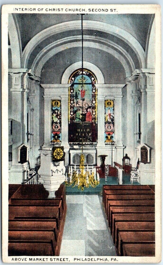 Postcard - Interior Of Christ Church - Philadelphia, Pennsylvania