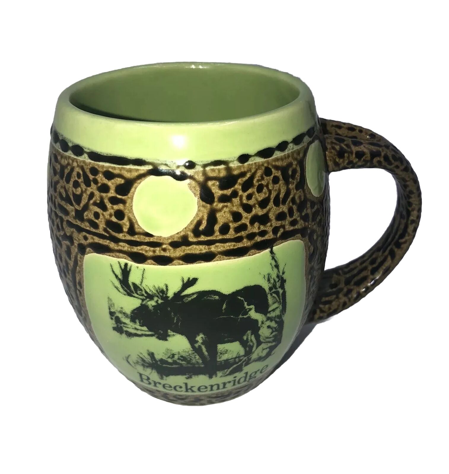 Always Azul Pottery Colorado Elk Moose Green  Mug Fun