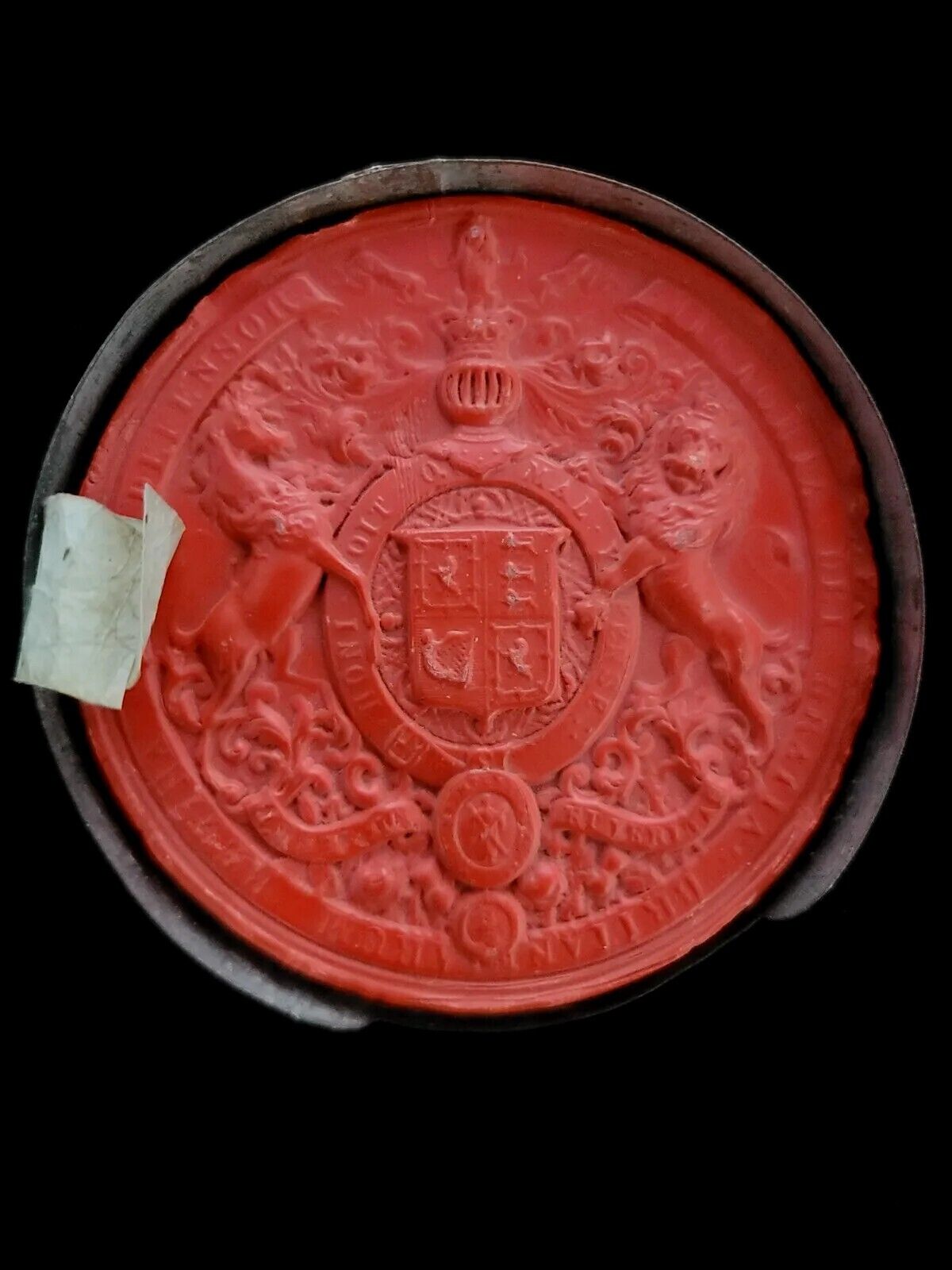 Queen Victoria Royal Wax Great Seal of Scotland Realm British Royalty Document