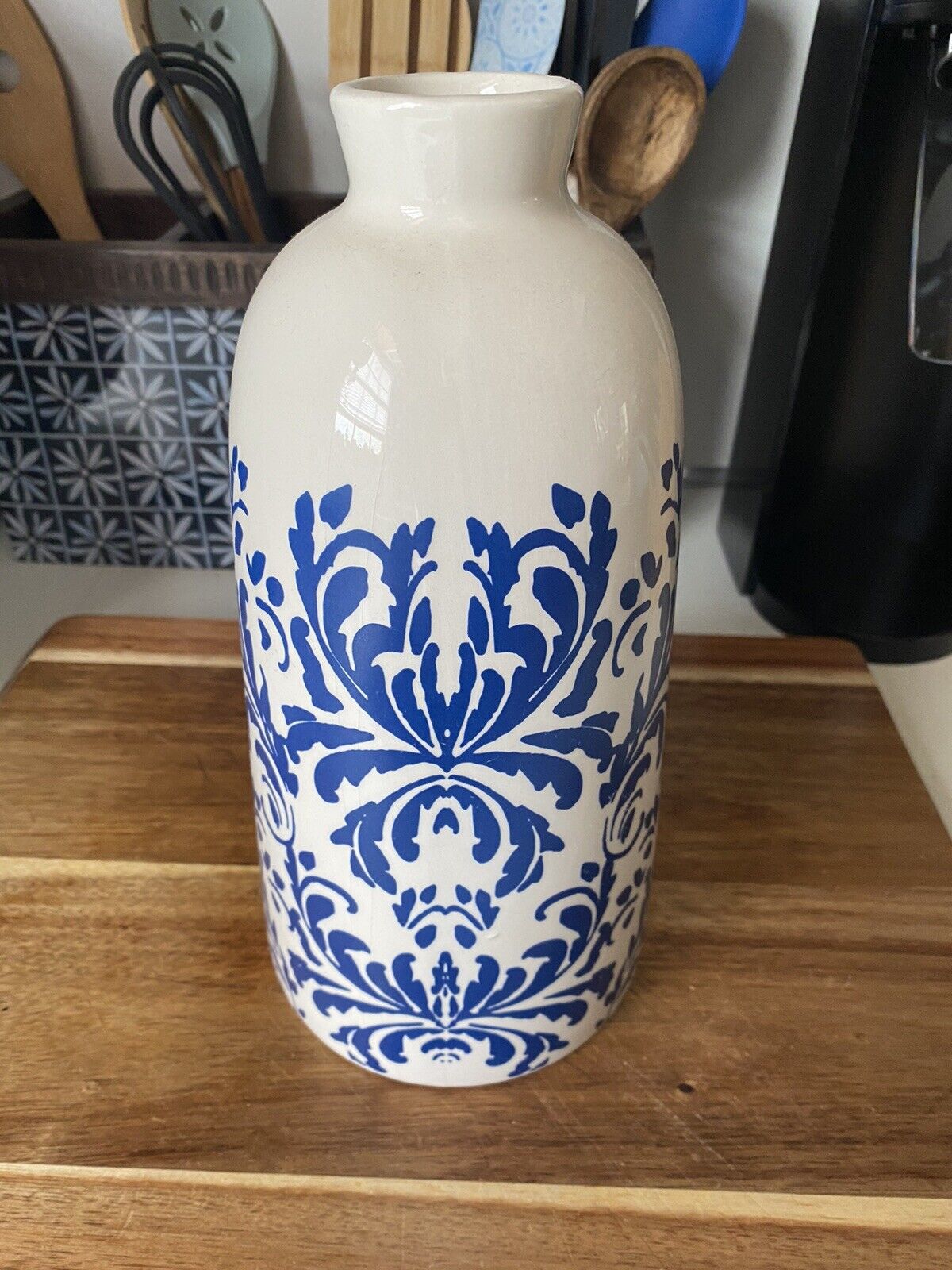 Blue Floral Vase Ashland Large Antique Style