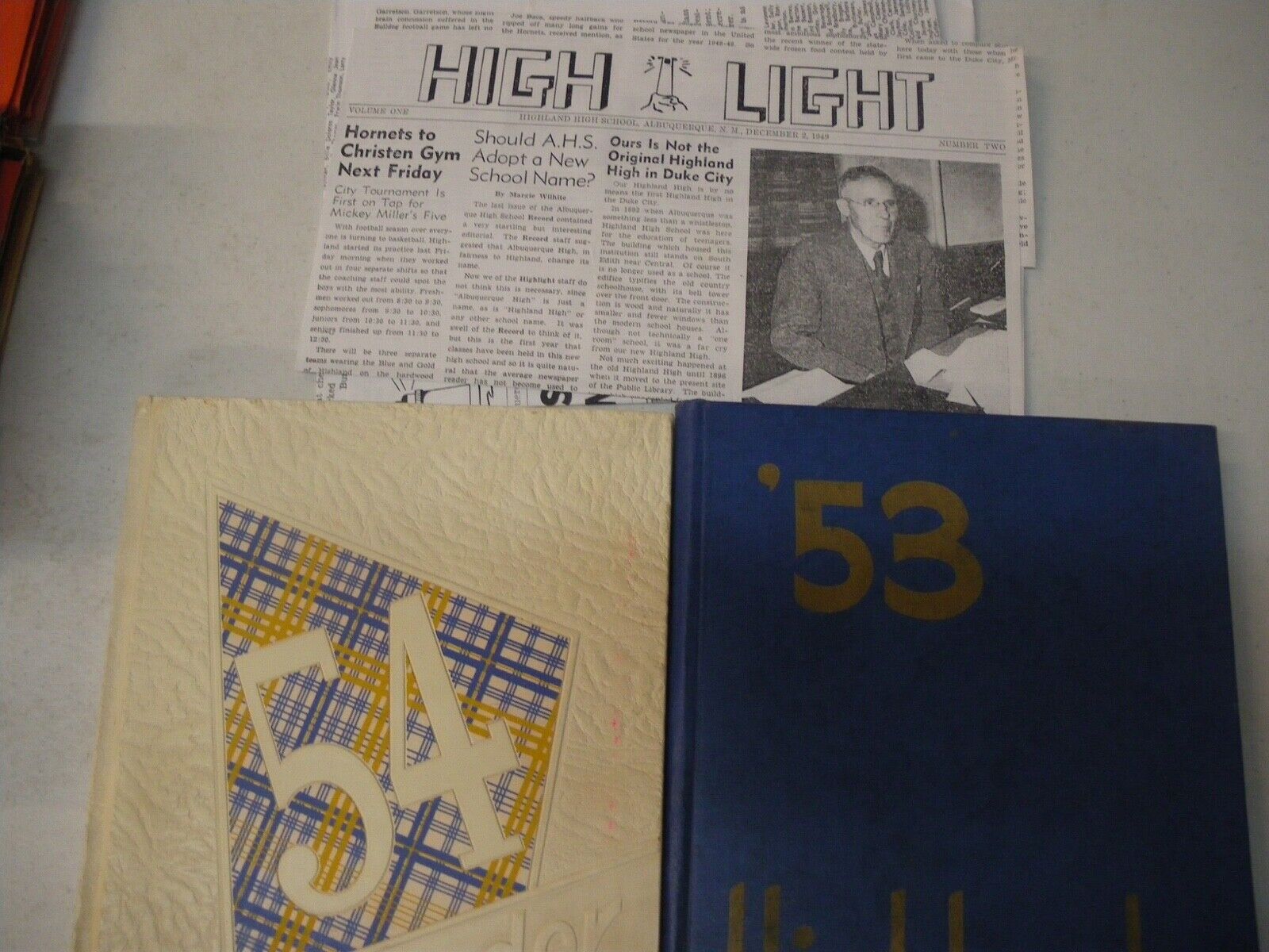 1953, 1954  Highlander Yearbook Albuquerque, Highland High Yearbooks