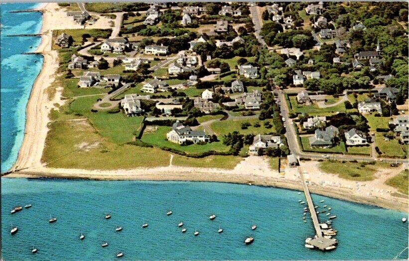 Postcard Aerial View Kennedy Compound Cape Cod MA Massachusetts 1980       M-004