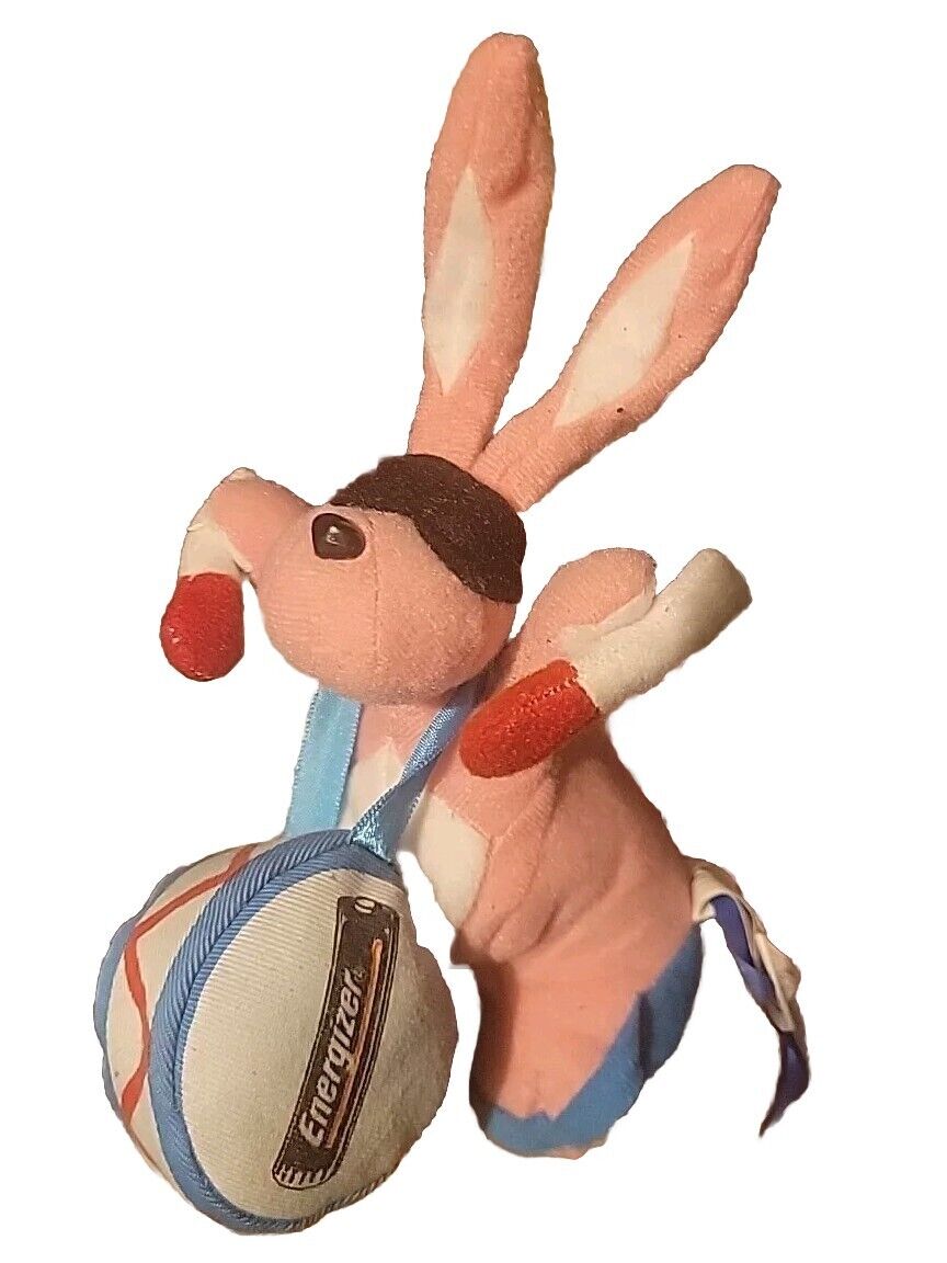 Vintage 1997 Energizer Bunny Plush Stuffed Rabbit Small Beanie Toy