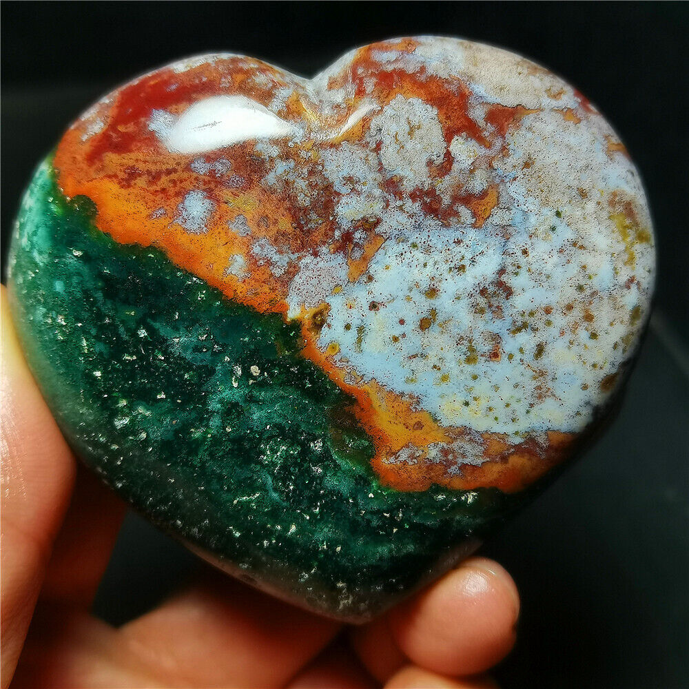 Rare 177G Natural Polished Orbicular Ocean Jasper Reiki Healing Stone R526