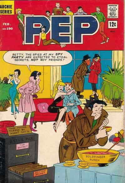 Pep #190 VG; Archie | low grade - February 1966 Goldfinger Punch - we combine sh