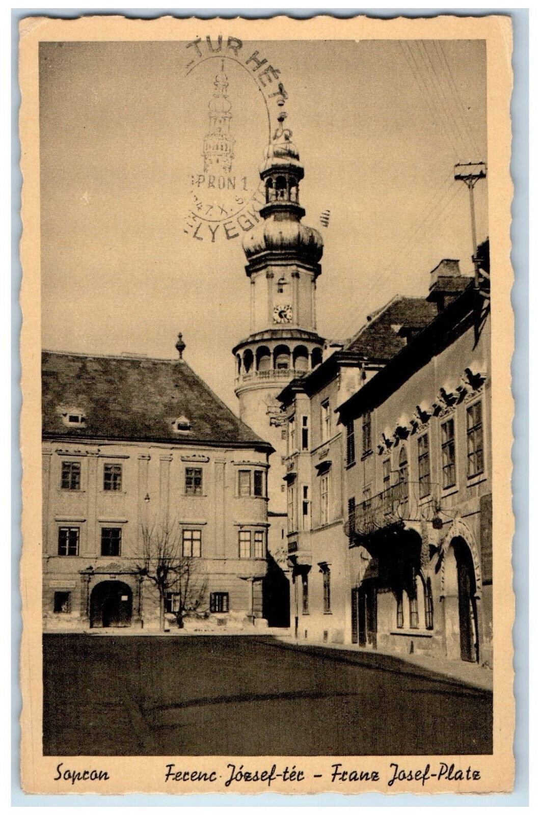 Gmunden Austria Postcard Franz Josef Platz Building c1940's Antique Unposted