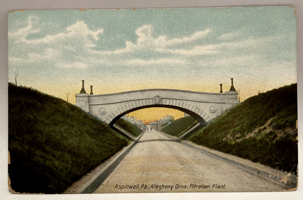 Allegheny Drive, Filtration Plant, Aspinwall PA Pennsylvania Vintage Postcard