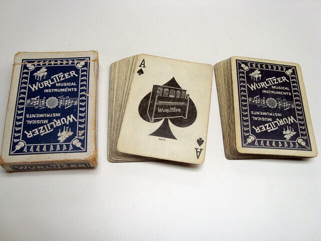 Circa 1920s Wurlitzer Musical Instruments Playing Cards, 52+Box