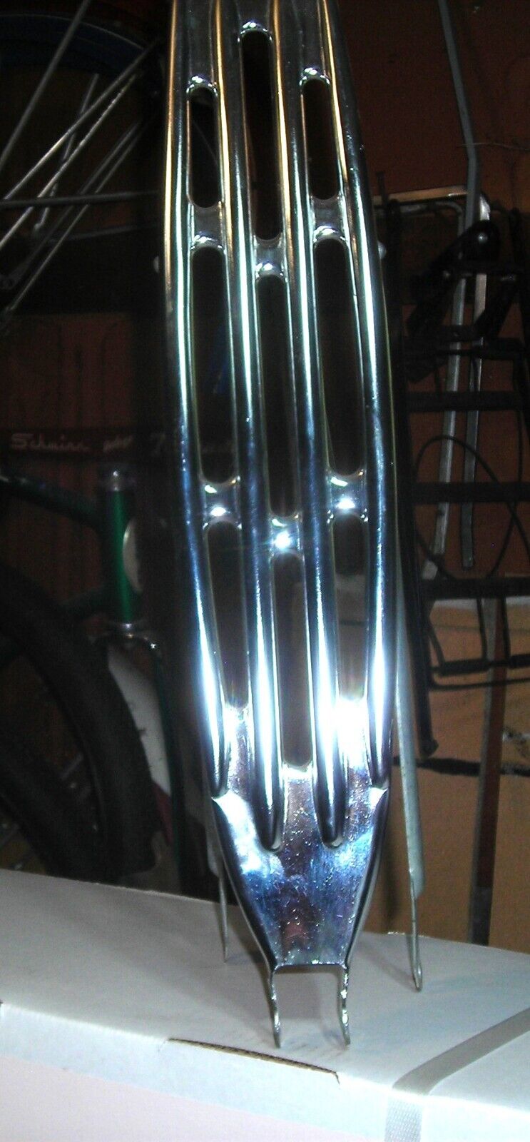 CHROME 9 HOLE BICYCLE REAR CARRIER 24
