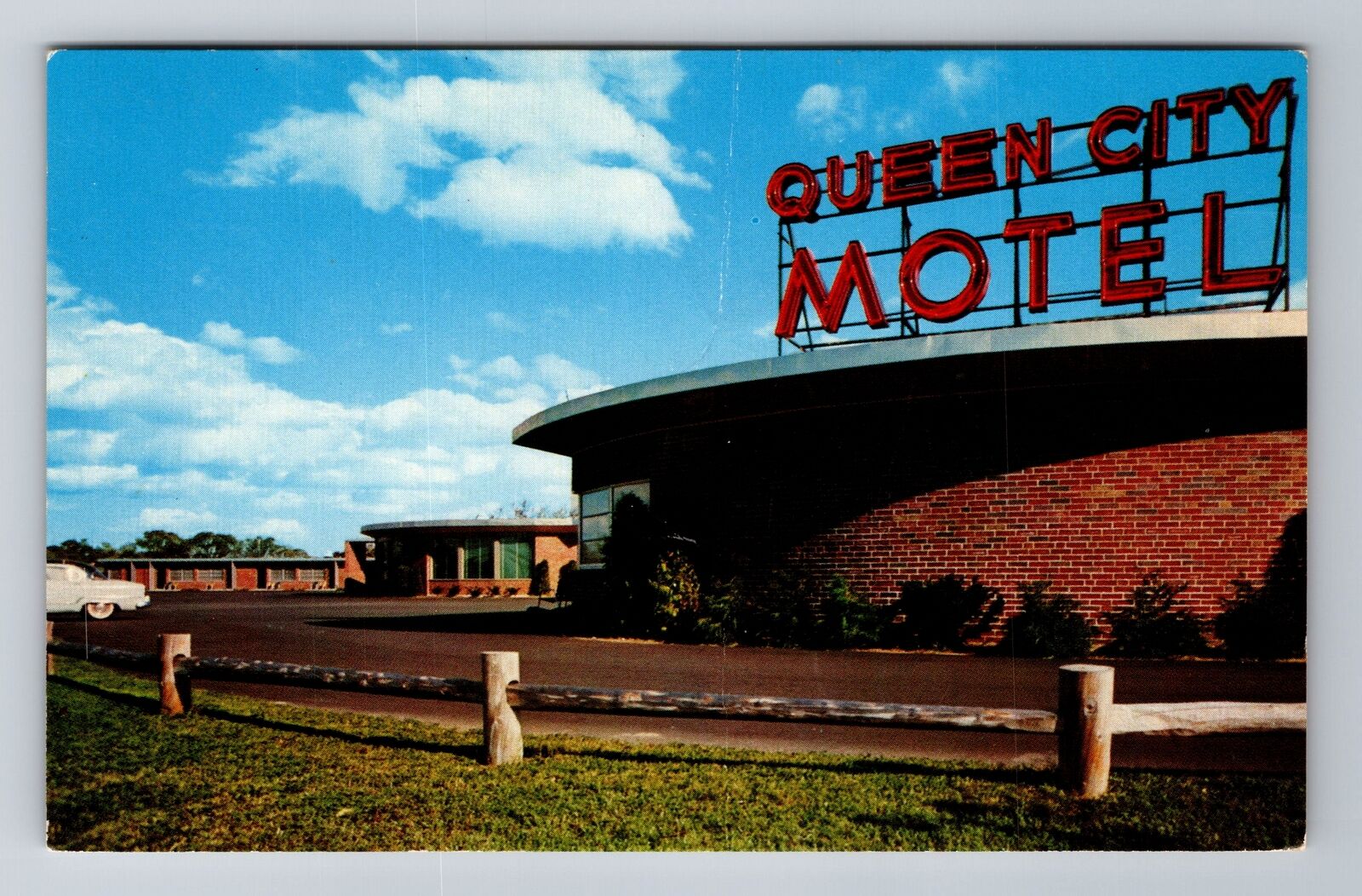 Manchester NH-New Hampshire, Queen City Motel, Advertisement, Vintage Postcard