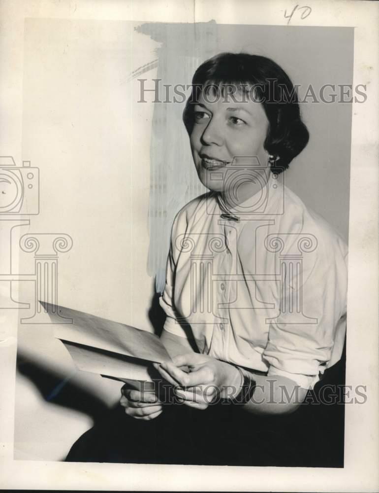 1954 Press Photo Architect Miss Mary Hogg of New Orleans - noo32084