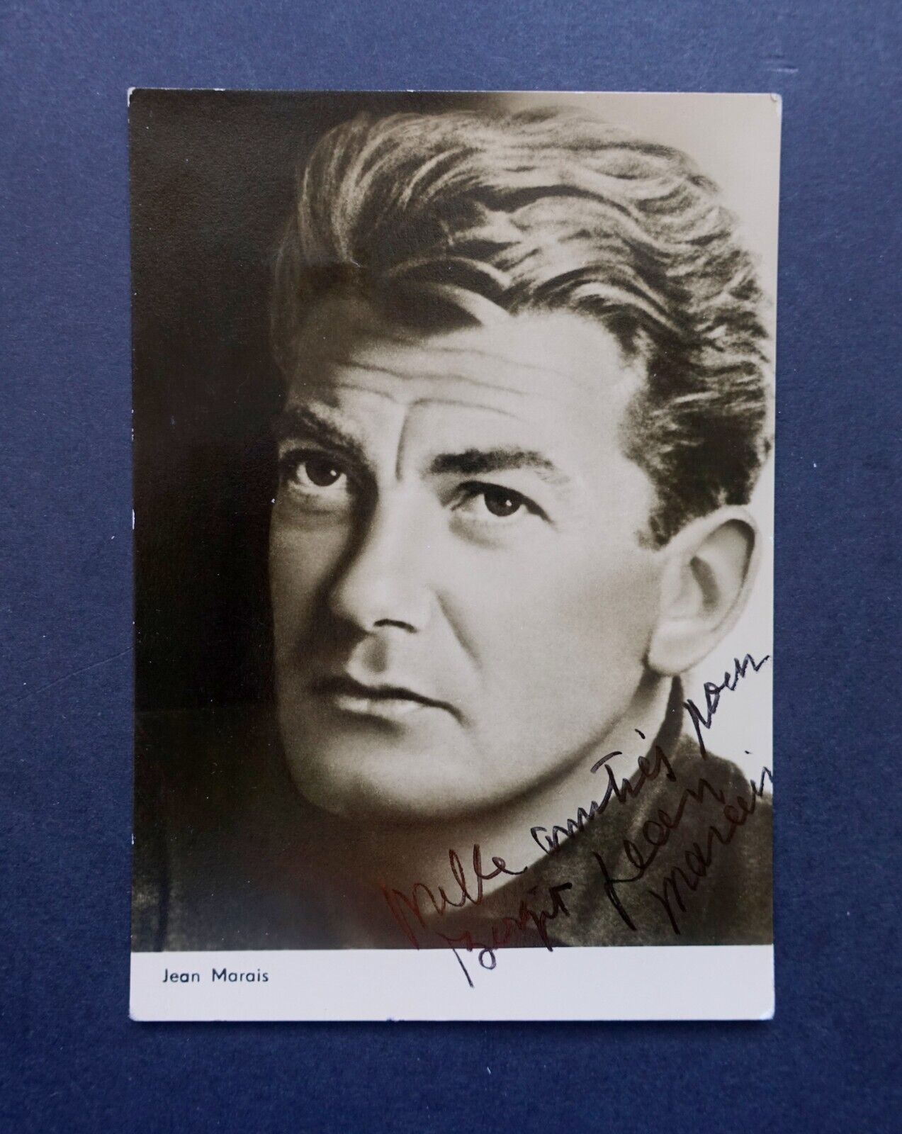 Jean MARAIS - SILVER PRINT PORTRAIT SIGNED AND SIGNED