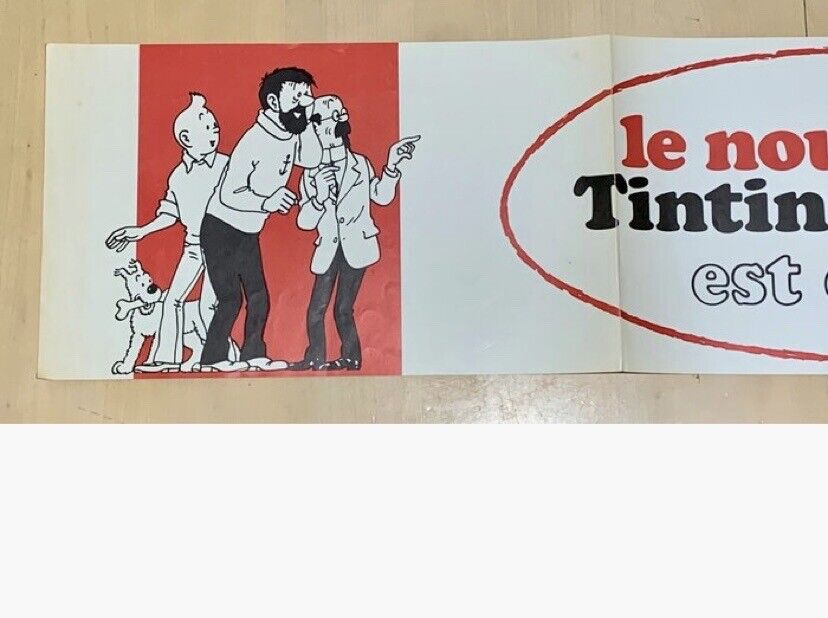 Tintin/Hergé - RARE 1976 Casterman Tintin & Picaros Promo Poster 
