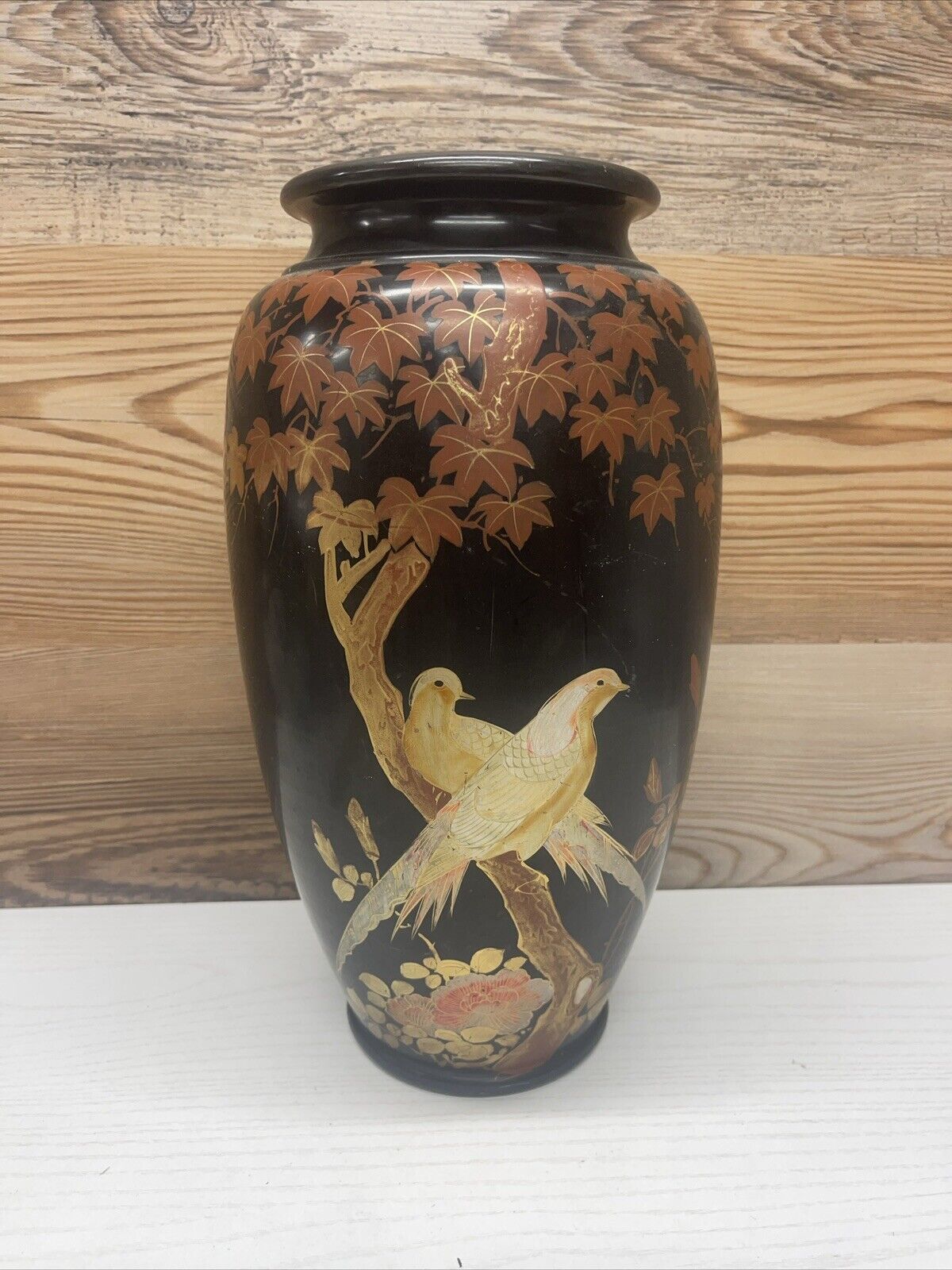 Vintage Japanese Ceramic Vase 12 1/2”