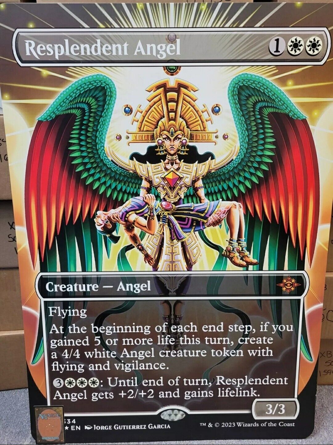 Oversized Giant Jumbo Magic Card Promo Resplendent Angel Borderless