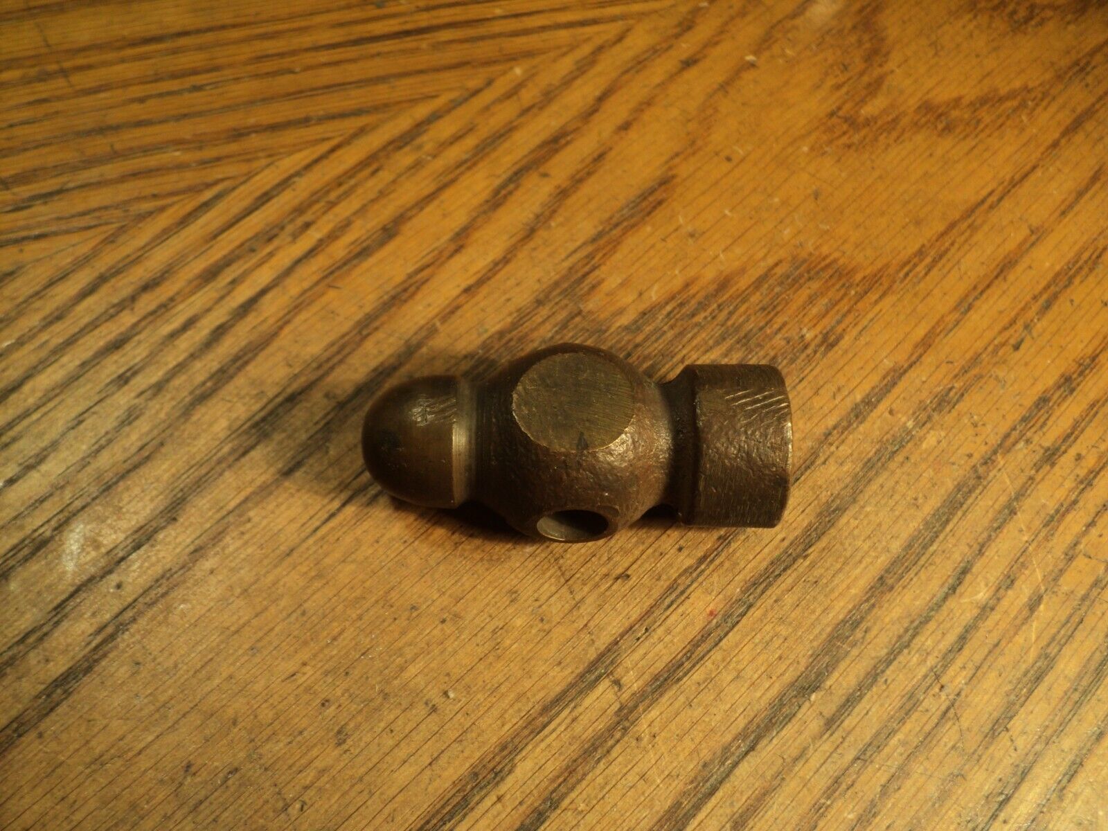 Vintage Brass Ball Peen Hammer Head Tool  - 2-3/16\