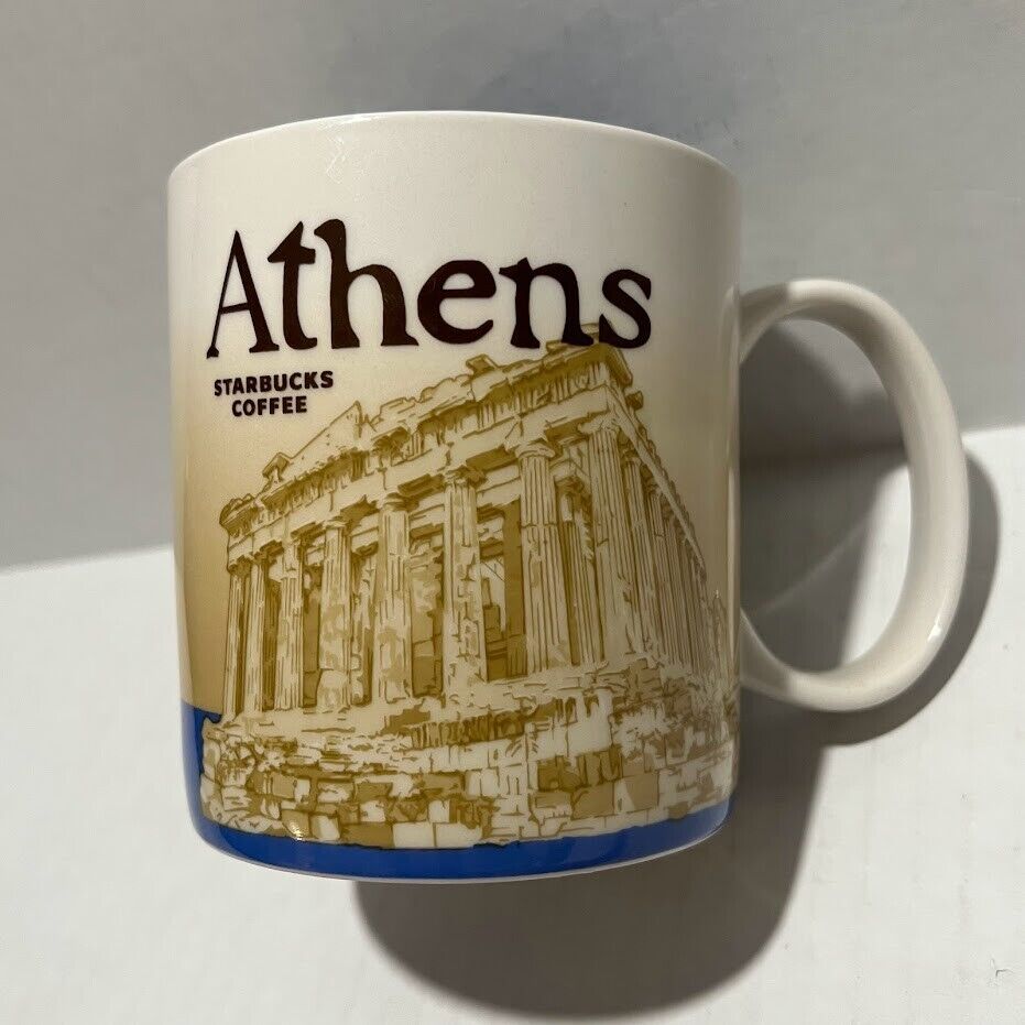 Starbucks 2010 Athens Greece Global Icon Collector Series 16 oz Coffee Mug