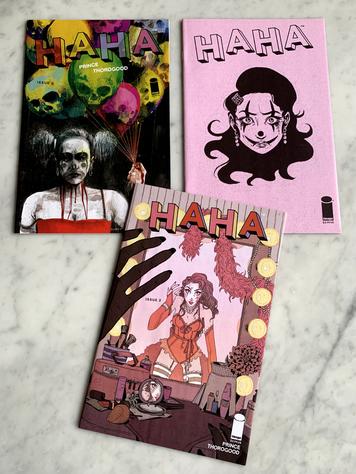 HAHA #2 Nice Set of 3 Variant Covers in NM (Image Comics, 2021)