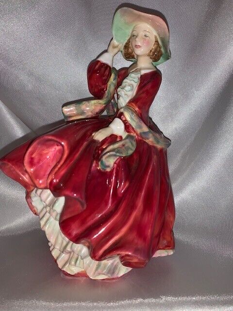 Royal Doulton Bone China Top o' the Hill Figurine Red Dress HN1834 