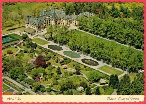 Aerial View of Biltmore House And Gardens Ashville, North Carolina Postcard