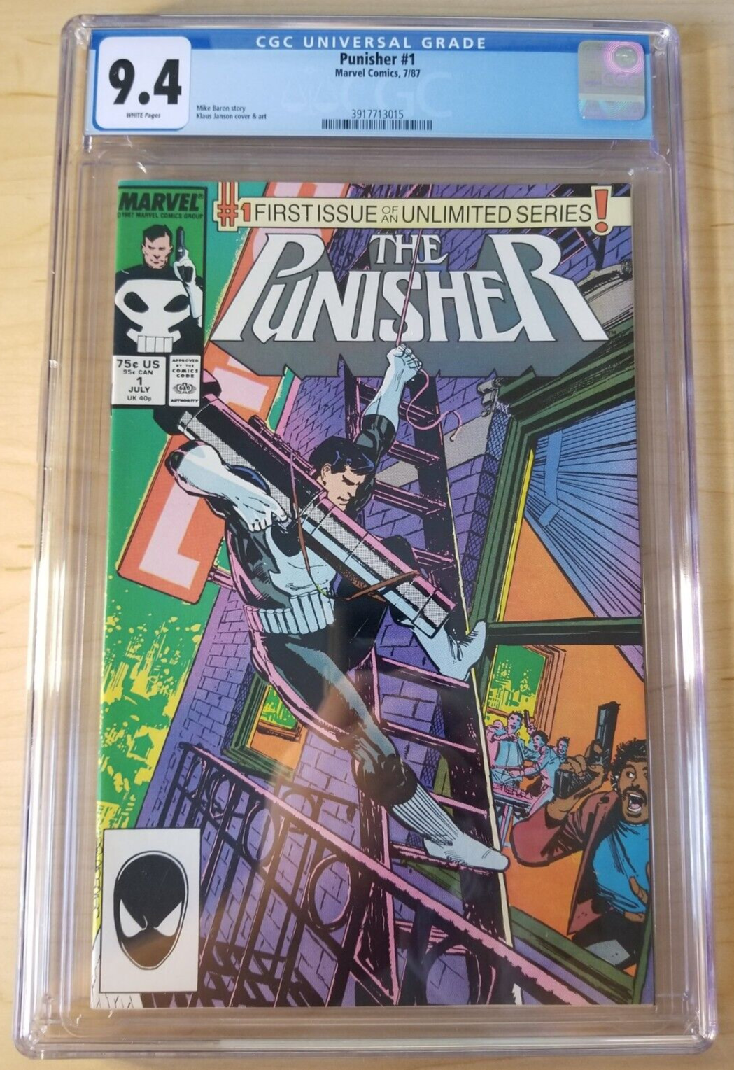 The Punisher issue #1 - CGC 9.4 (1987, Marvel Comics) 1st ongoing series