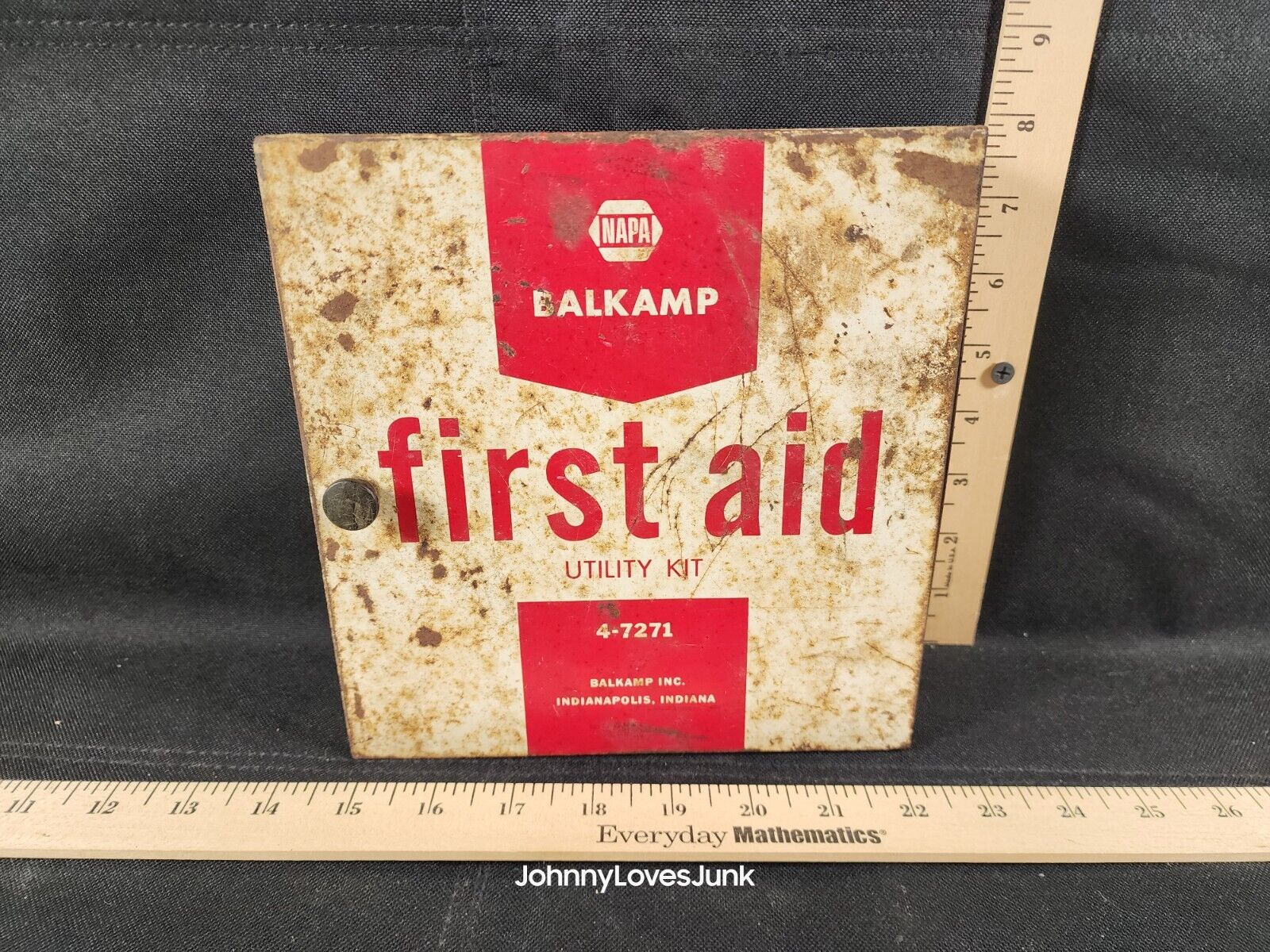 Vintage NAPA Balkamp Medical First Aid Kit Wall Mount