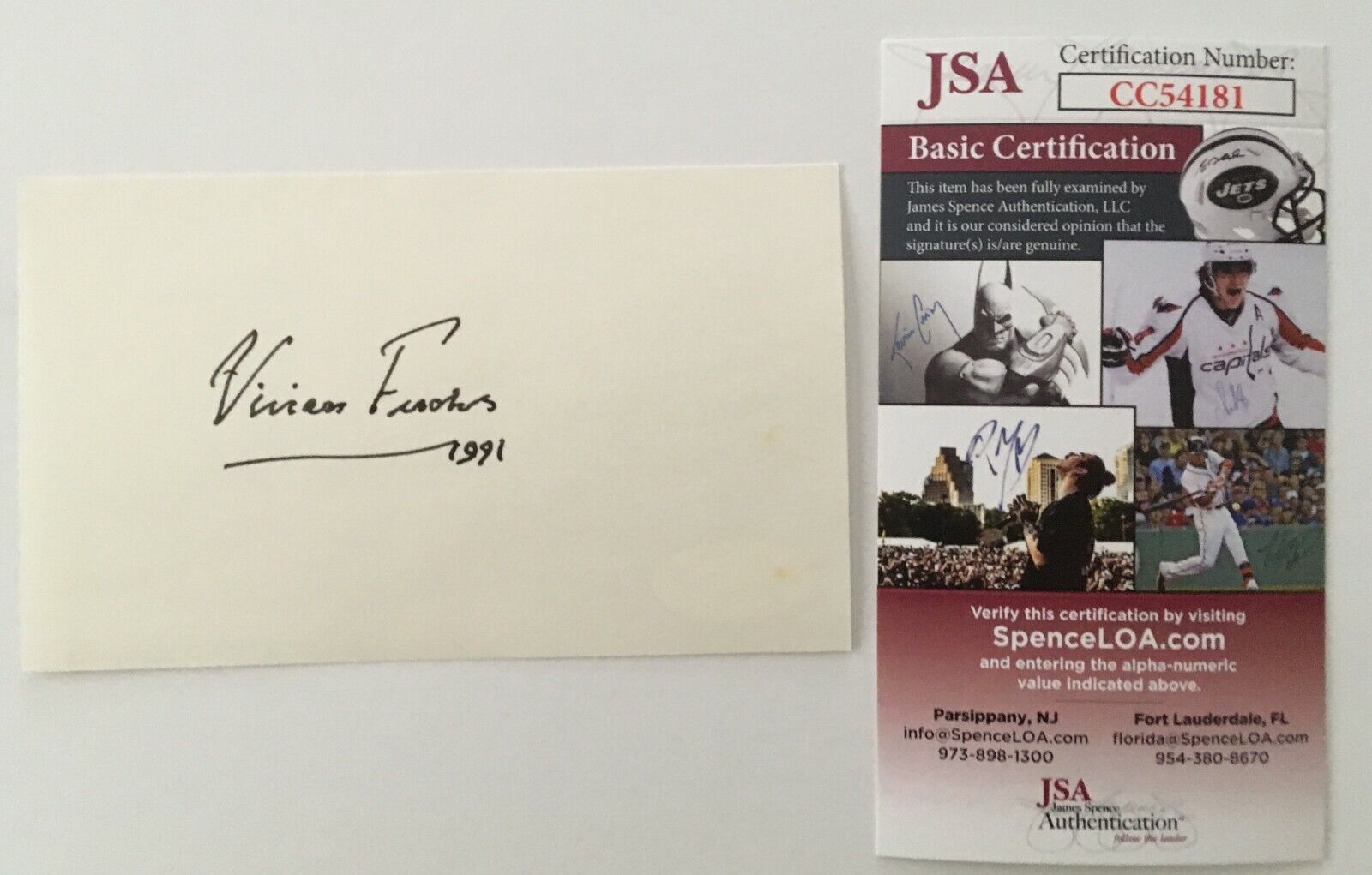 Sir Vivian Fuchs Signed Autographed 3x5 Card JSA Certified Antarctic Explorer