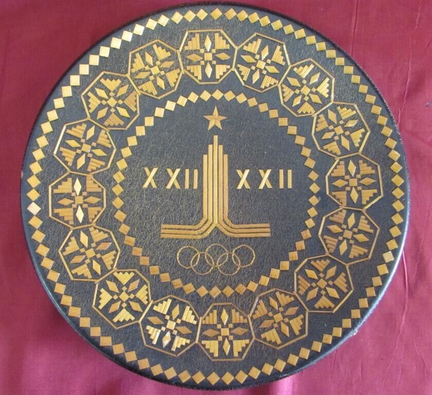 VINTAGE 22ND OLYMPIC GAMES MOSCOW PROMOTIONAL PLATE SOUVENIR