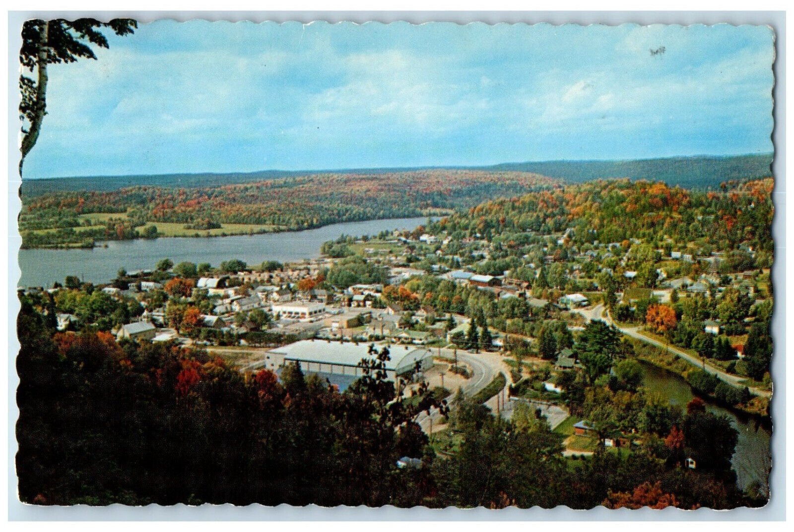 1974 View from Skyline Park Haliburton Ontario Canada Vintage Postcard