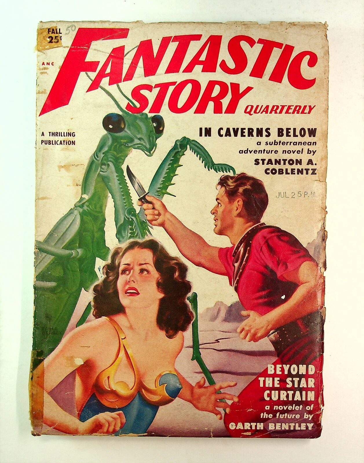 Fantastic Story Magazine Pulp Sep 1950 Vol. 1 #3 GD+ 2.5 Low Grade