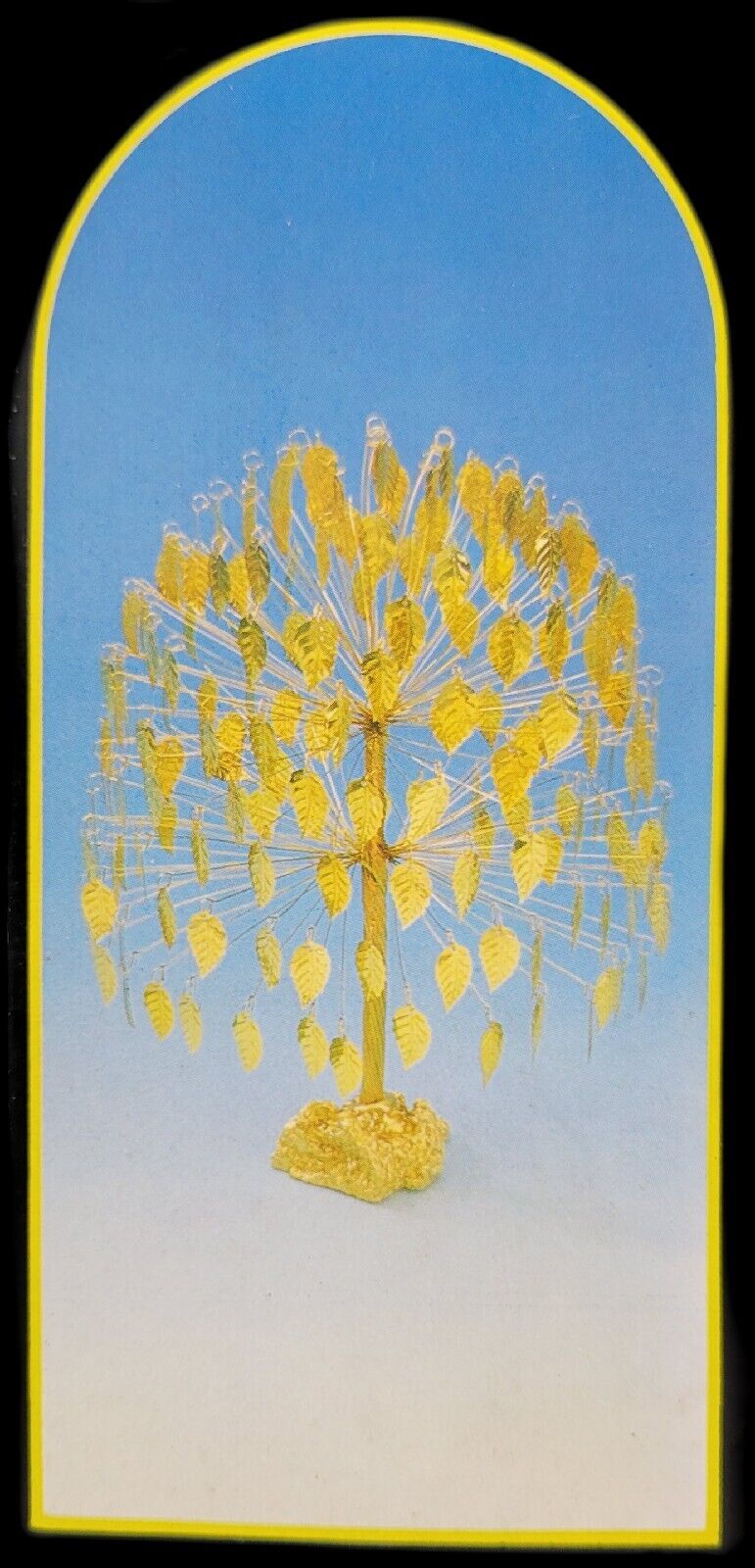 Vintage MID CENTURY Gold Leaf Wire Money Tree of Life  Sculpture MCM Original 
