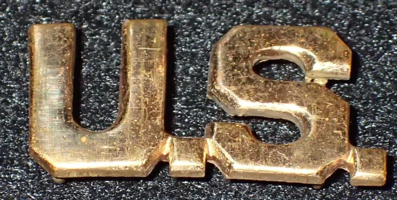 Pre-WWII US Army Officers U.S. Lapel Insignia JR GAUNT New York English Made SO
