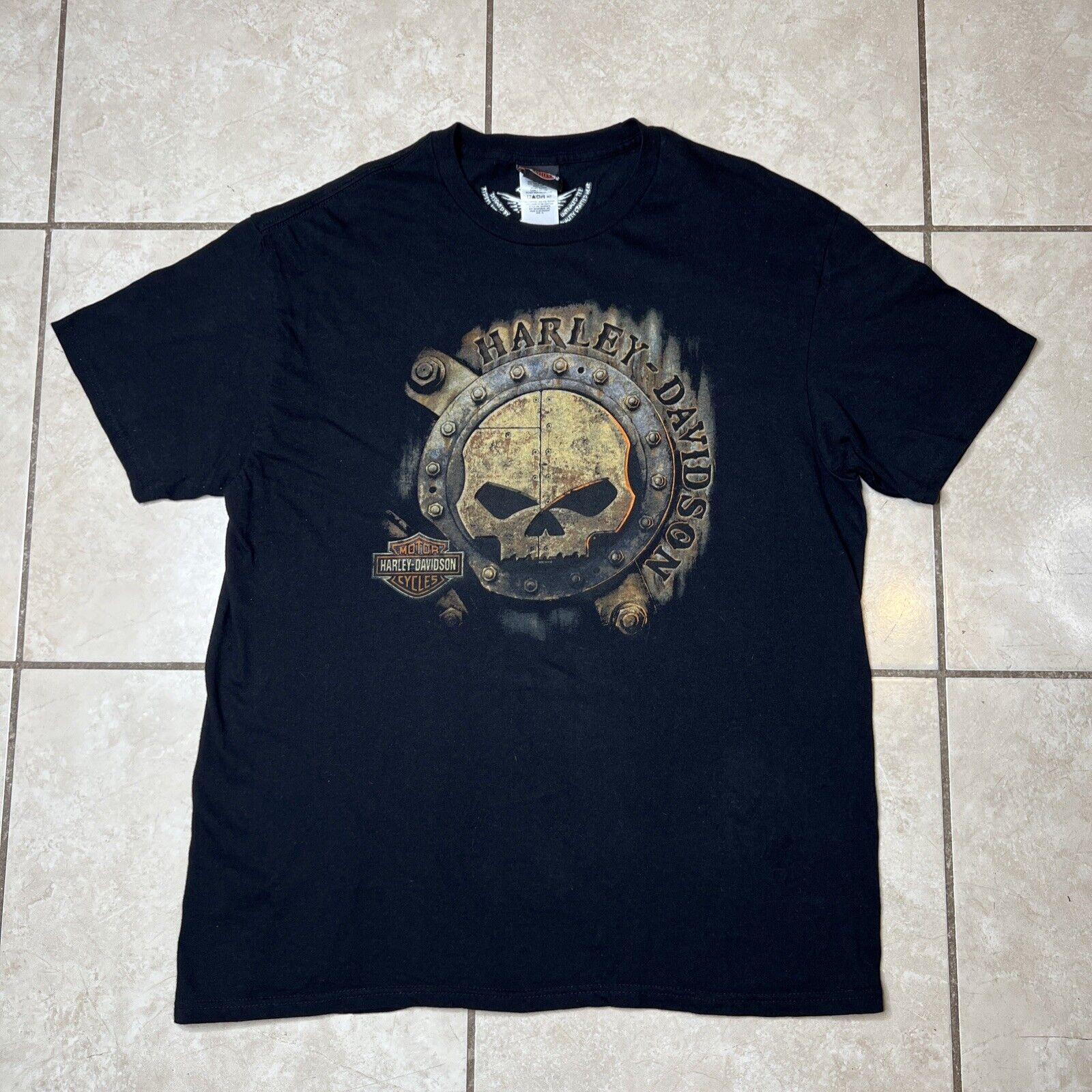 Harley Davidson Biker Built T Shirt Men’s Size XL Las Vegas, NV - Black 