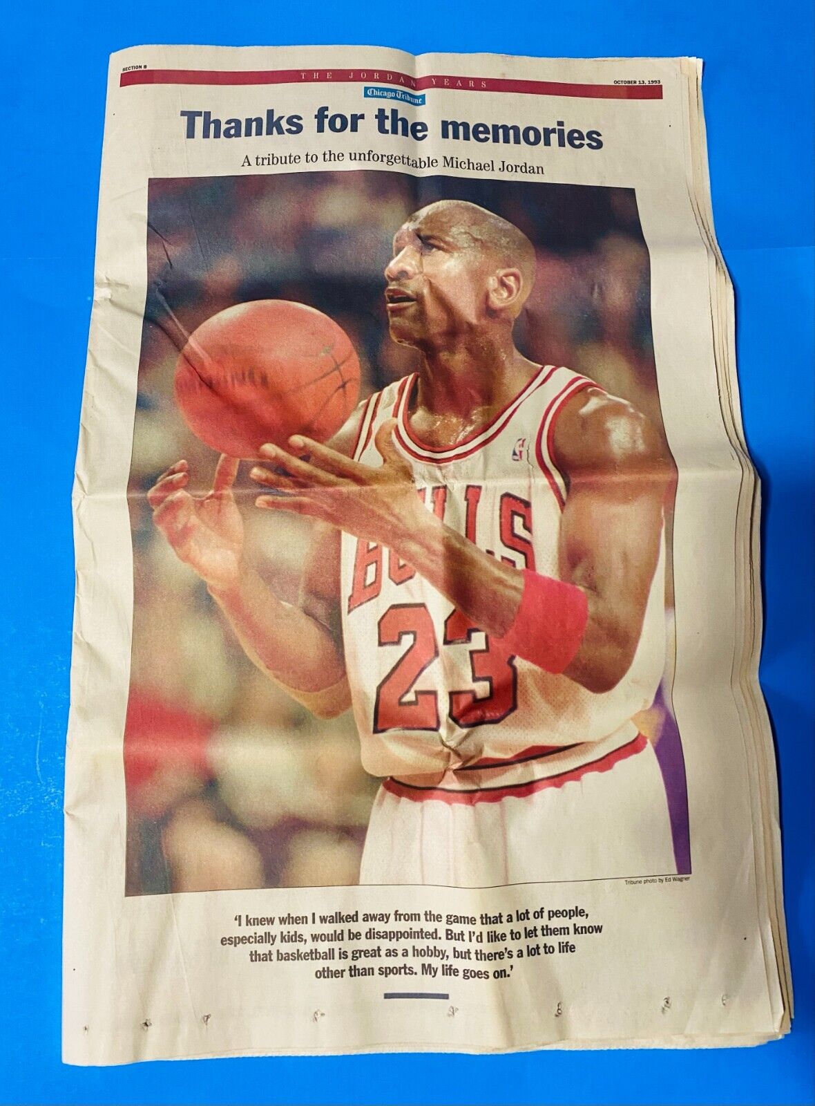 Vintage 1993 Chicago Tribune Michael Jordan Tribute Section
