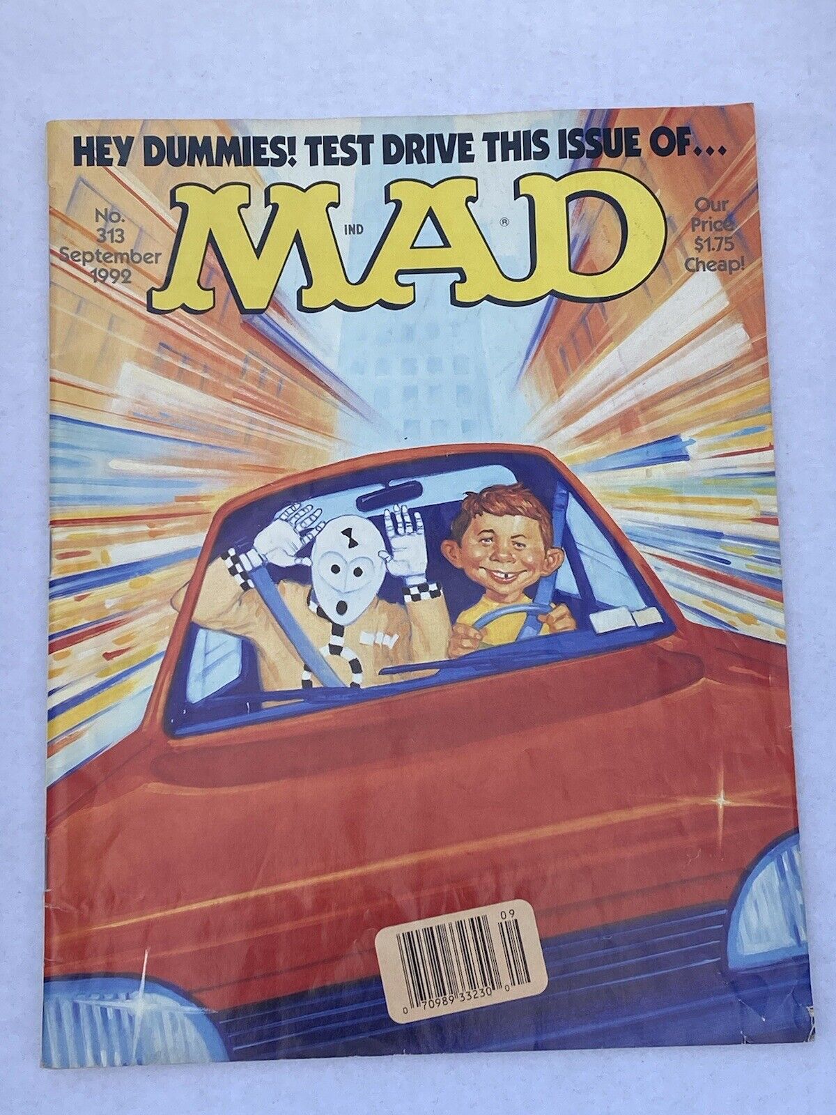 Vintage Mad Magazine #313, September 1992, Crash Test Dummies