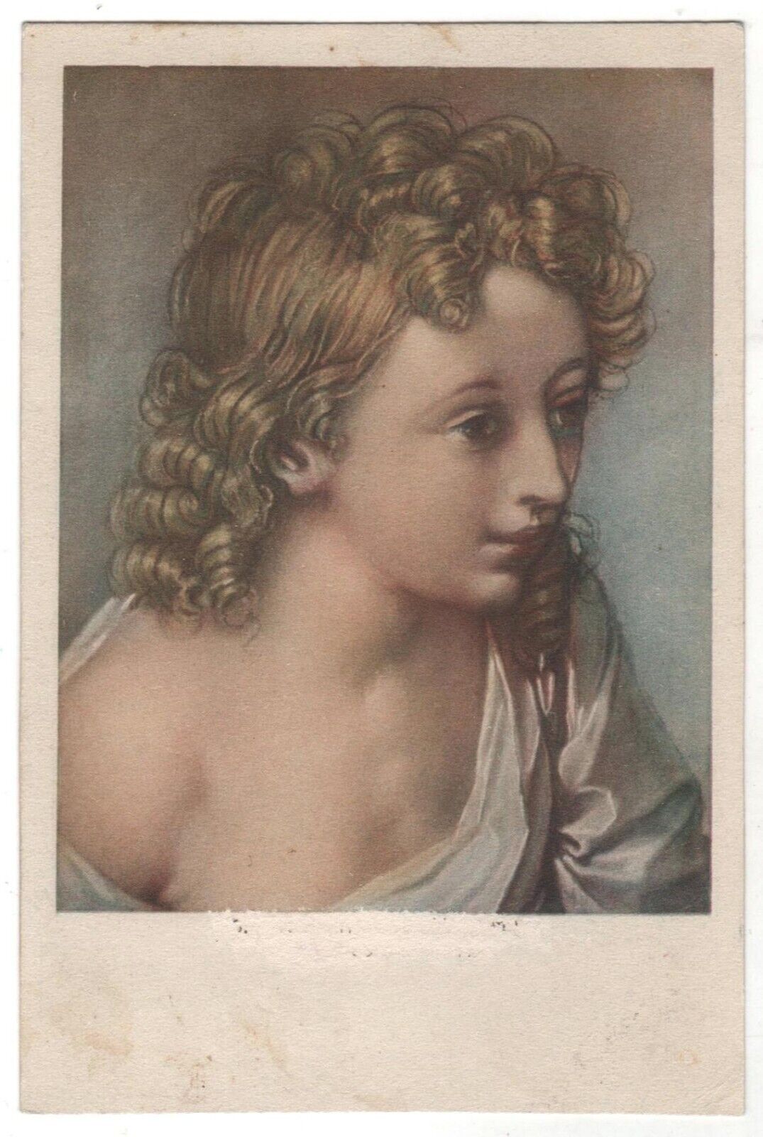 1945 Antique Postcard Baby head Pretty girl Old Italian card