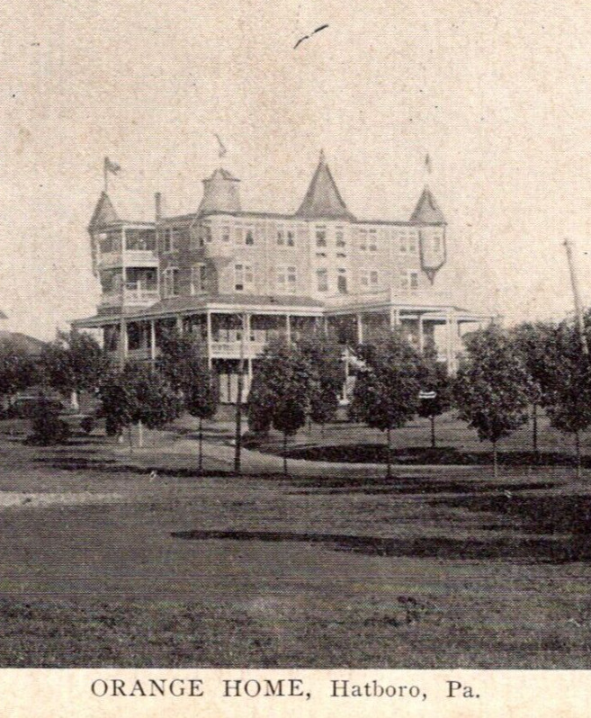 Hatboro Pennsylvania Postcard Orange House 1923 SU