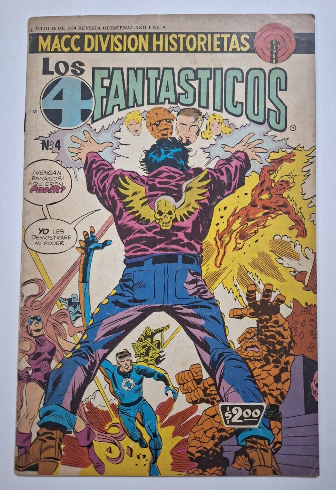 Fantastic Four #136 Marvel spanish variant Los 4 Fantásticos #4 vintage 1974