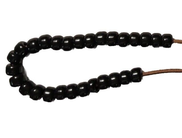 Vintage Greek Worry Beads, Black, 1970s