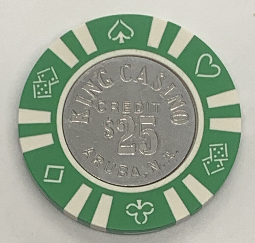 King International Casino $25 Chip Palm Beach Aruba Bud Jones Coin Inlay