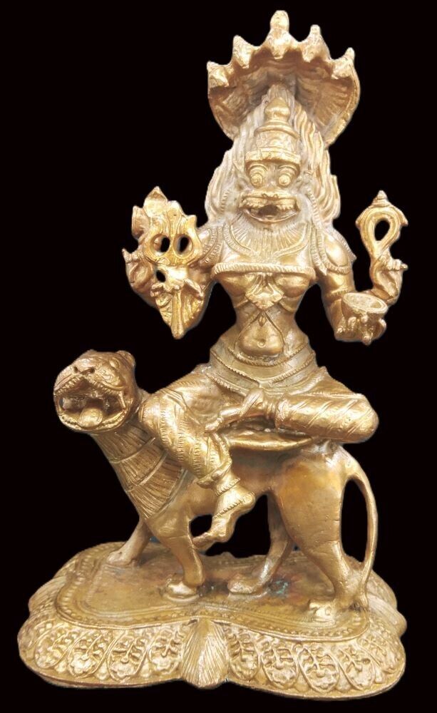 Goddess Pratyangira Devi Idol In Pure Solid Copper