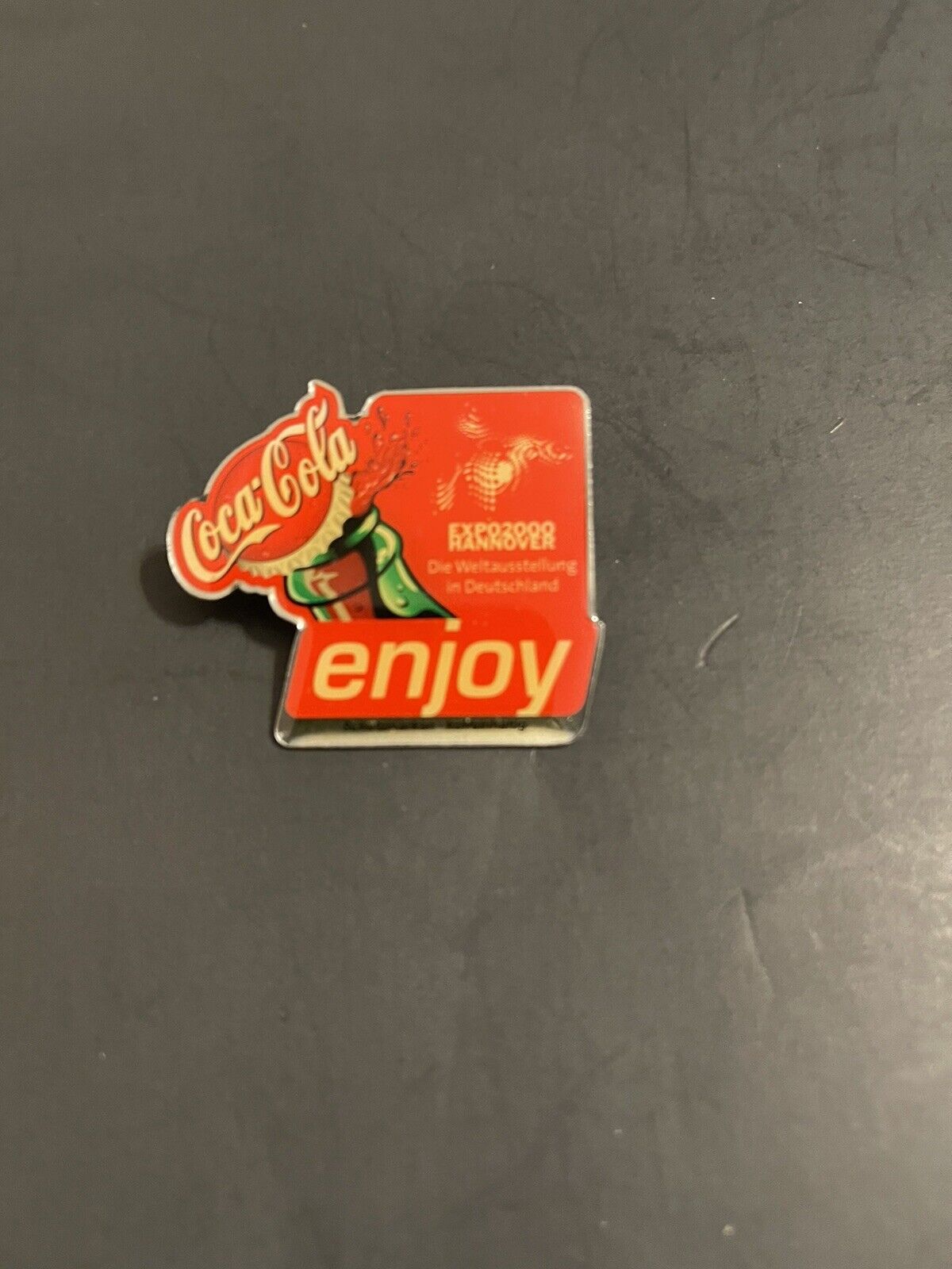 EXPO 2000 Handover Coca Cola Enjoy Lapel Pin