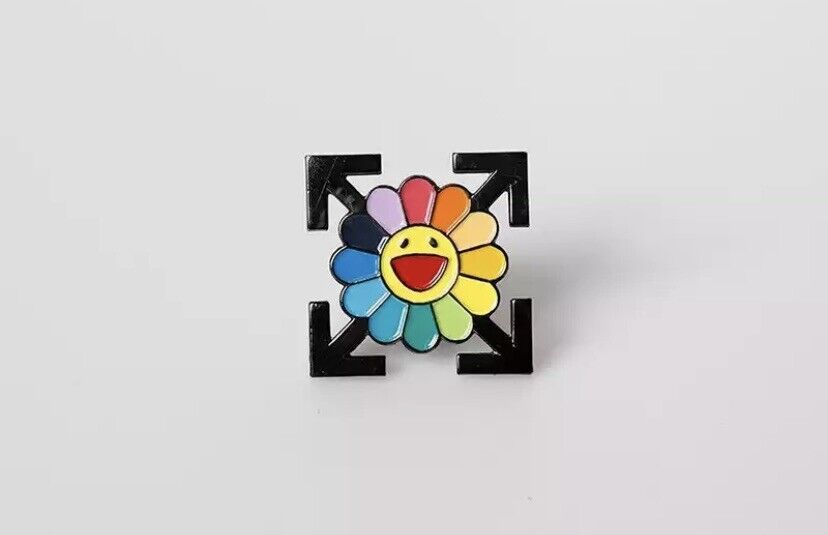 Takashi Murakami X Off White ComplexCon Flower Pin Supreme Kaws
